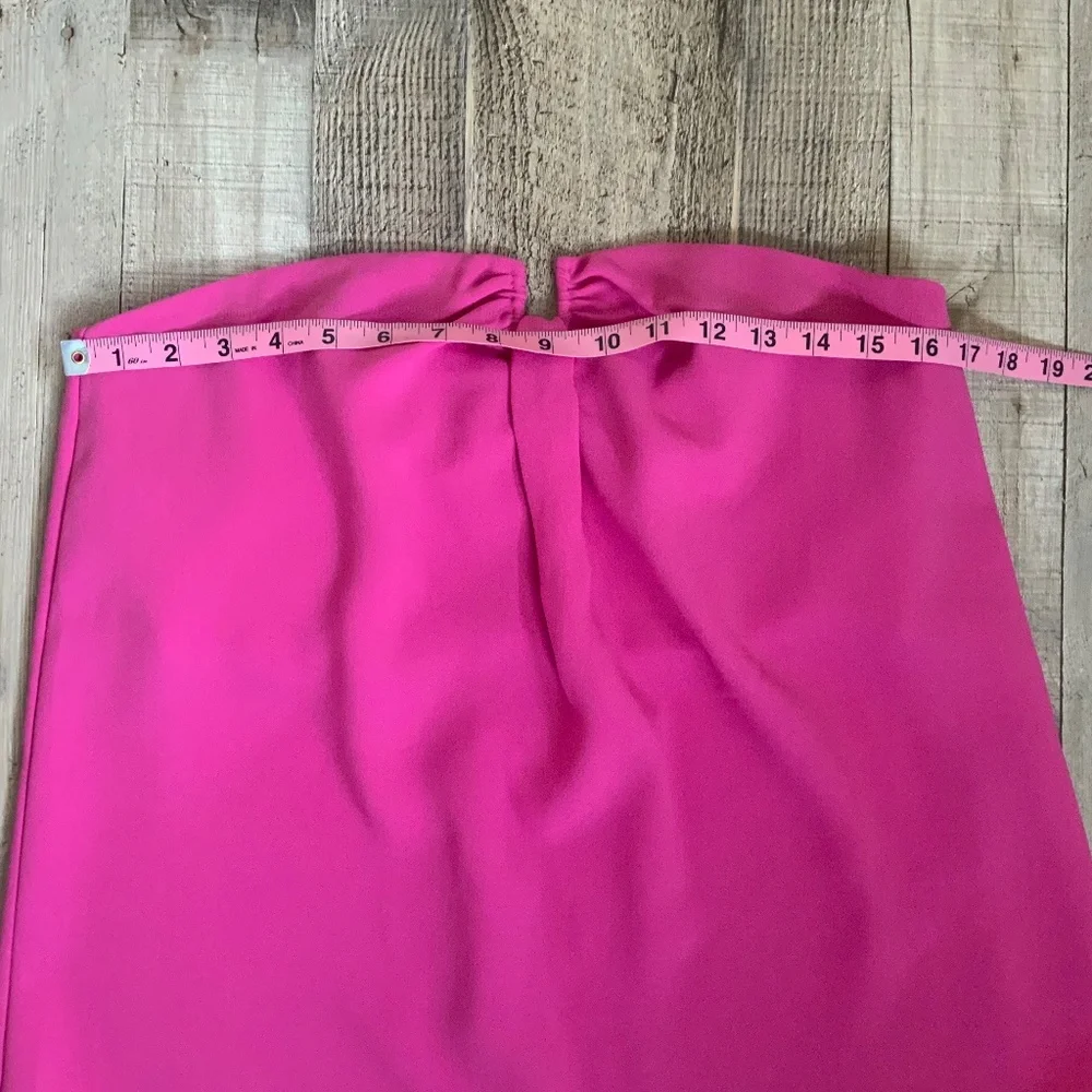J Crew Strapless Tube Top Azalea Pink Party Glam SZ 6